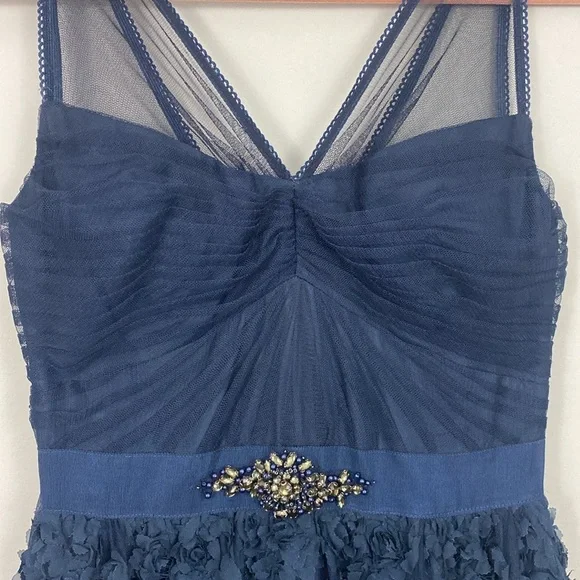 Adrianna Papell | Navy Cocktail Maxi Dress - Picture 6 of 12